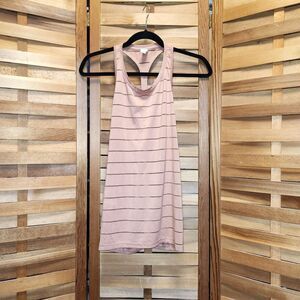 Athleta Pink Striped Tank Top